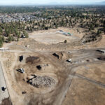 Land being developed with infrastructure