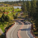 City Road going over a bridge that spans the Deschutes River.