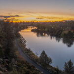 Sunrise over the Deschutes River.