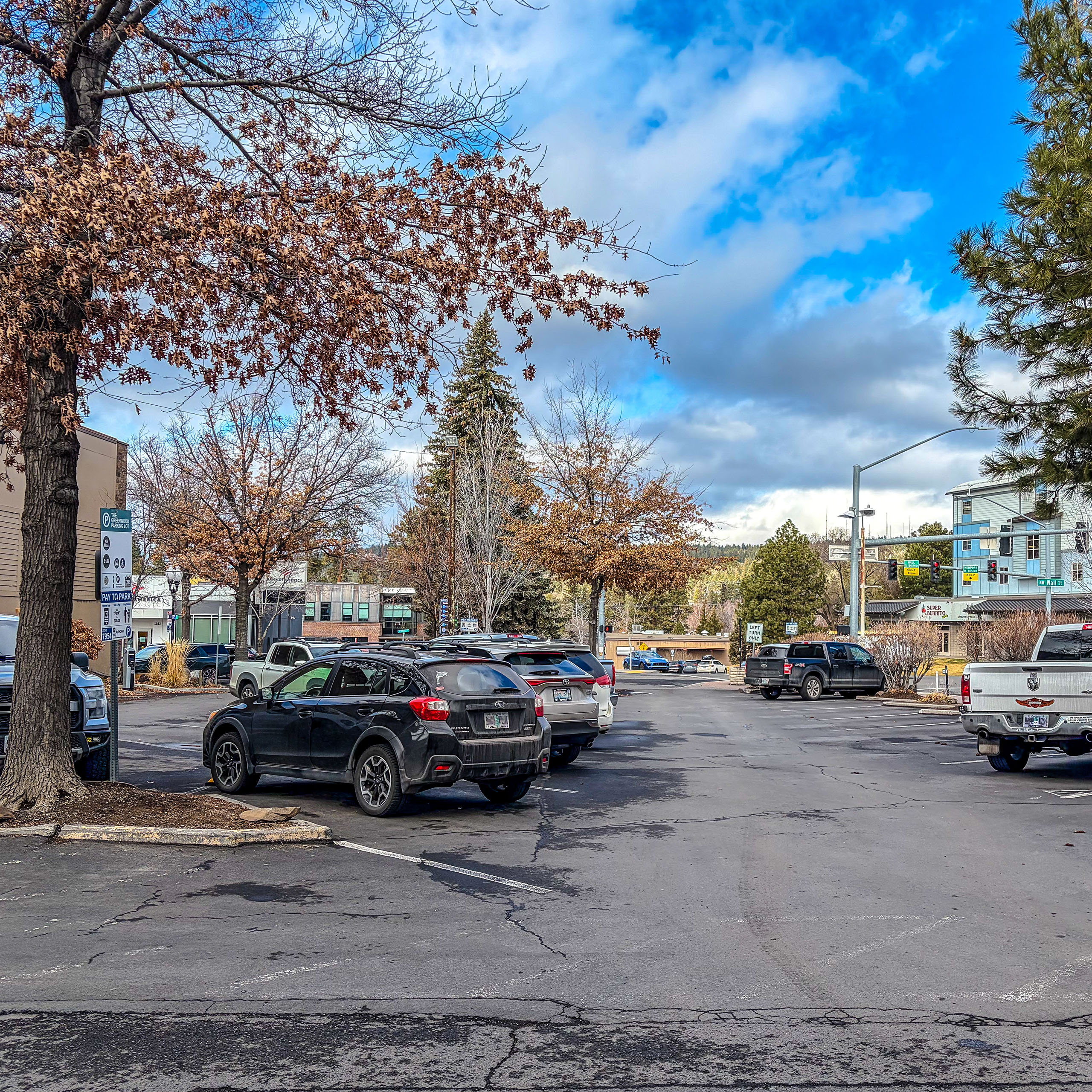Greenwood Ave / Wall St parking lot.