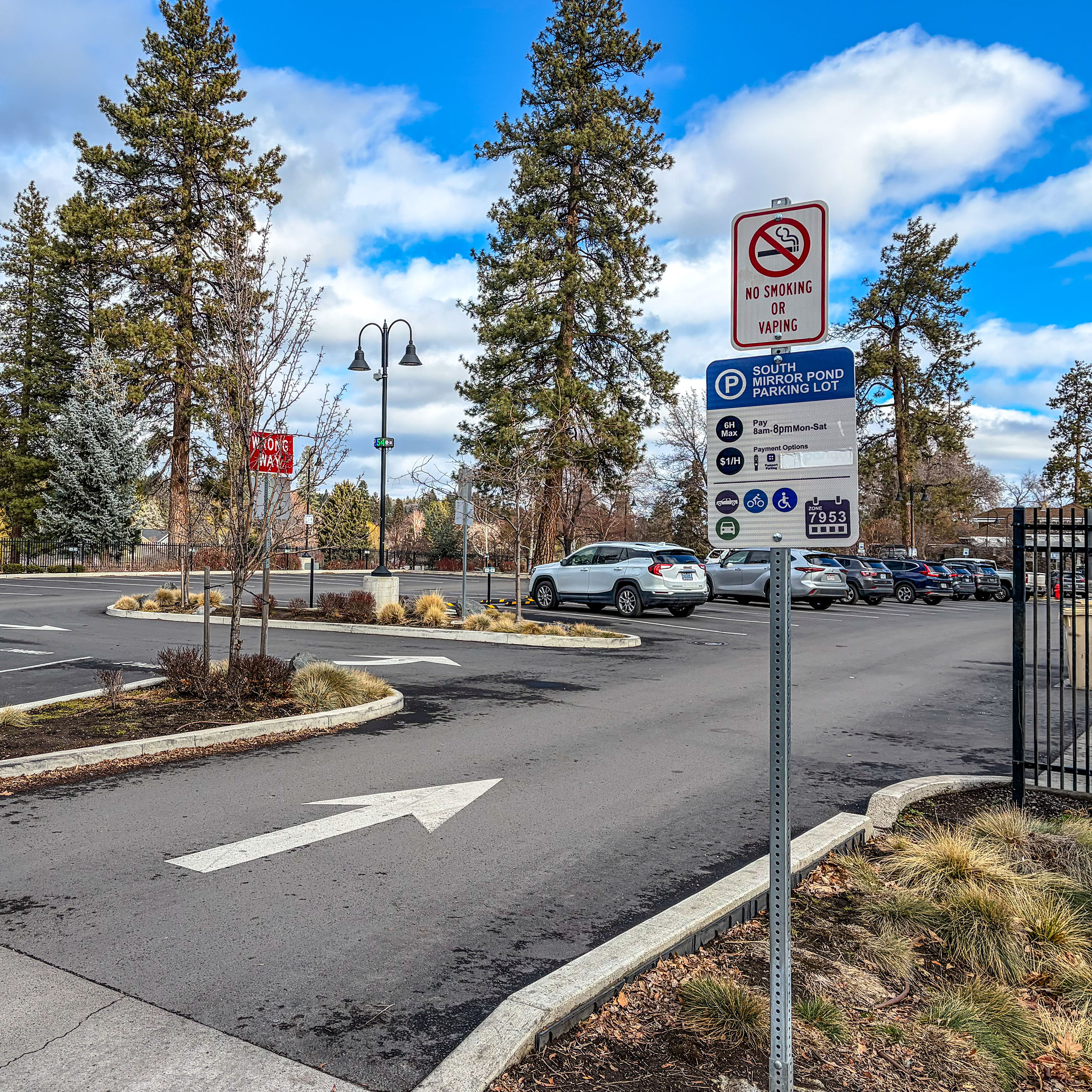 South Mirror Pond parking lot.