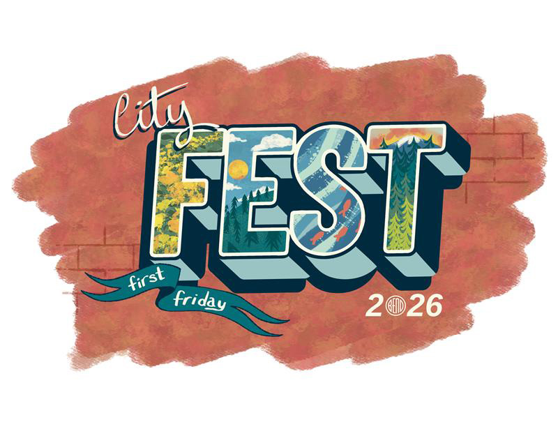 The words, CitytFest, displayed as a mural on a brick wall illustration.