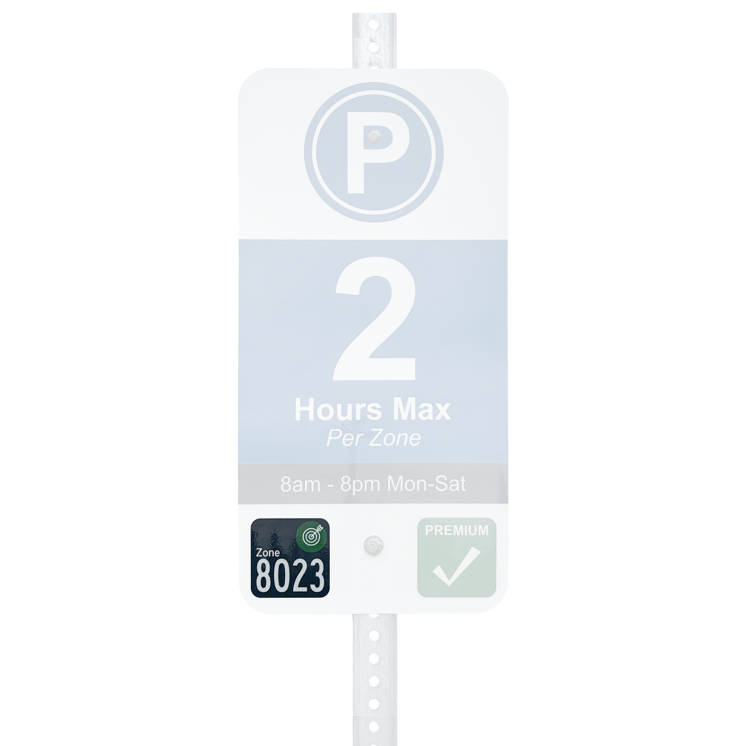 Bend Street Parking sign highlighting the zone.