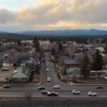 Looking west at Hawthorne Avenue and surrounding area west of the parkway