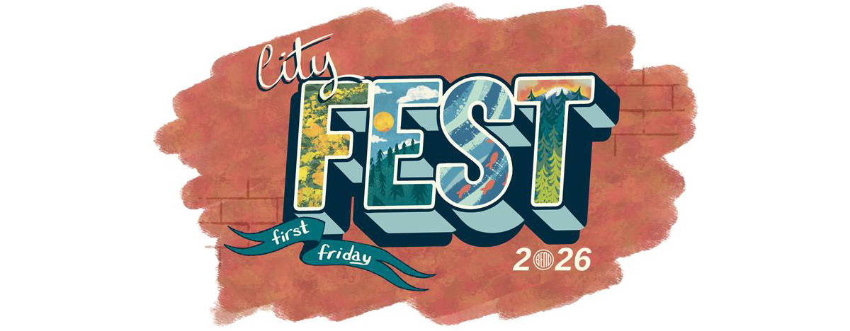 The words, CitytFest, displayed as a mural on a brick wall illustration.