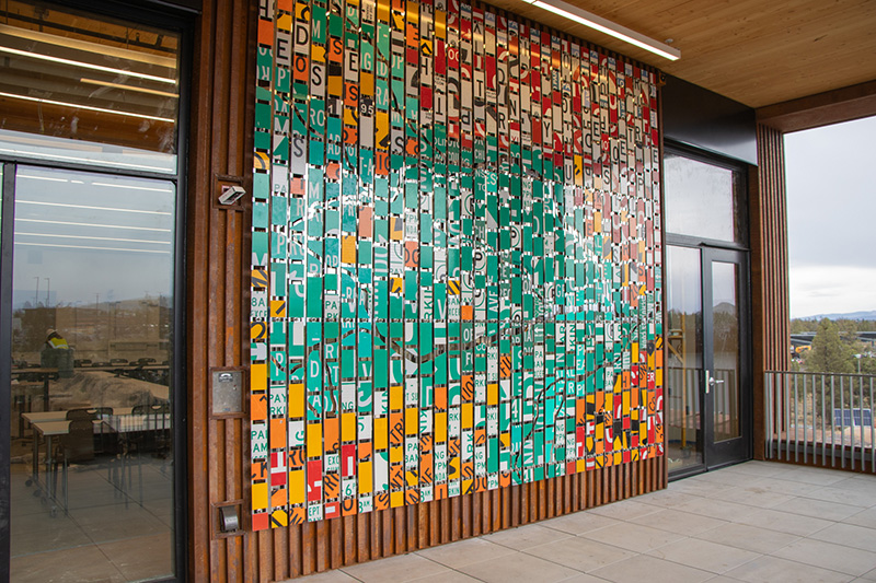 Art work at the Public Works campus.