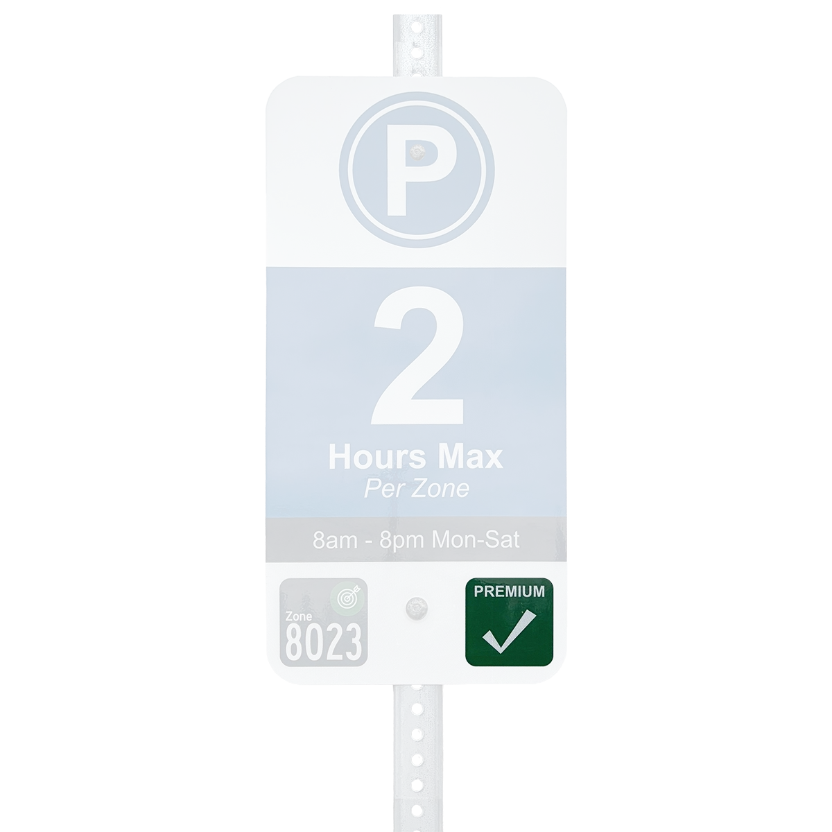 Bend Street Parking sign highlighting that this is a premium permit area.